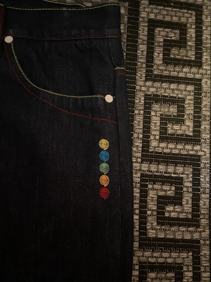 Vintage COOGI Embroidered Denim Jeans Baggy Y2K Hip‑Hop Size 40x34 - Image 3 of 4