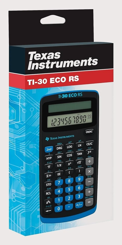 Texas Instruments TI-30 ECO RS Schulrechner Technisch-Wissenschaftlich Solar - Bild 4 von 4