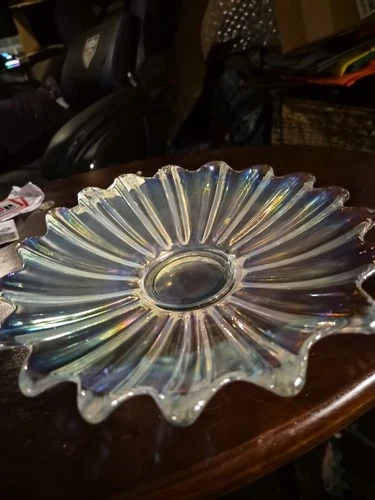 Vintage Federal Glas S Celestial Iridescent Bowl 1960 To 1970