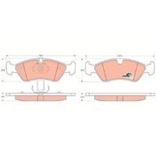 Satz Bremsbeläge Bremsklötze vorne für Opel Vectra A J89 B J96 | 23879388