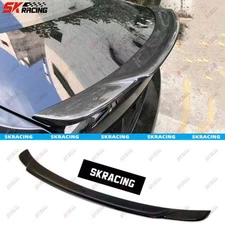 For 2014-2021 BMW 2 Series Coupe F22 Carbon Fiber/Glossy Black Rear Spoiler Wing