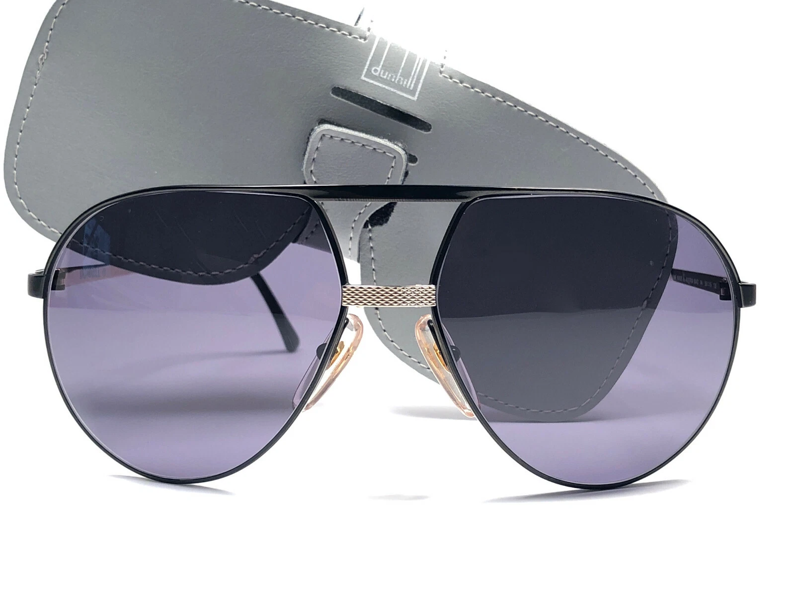 NEW! VINTAGE DUNHILL 6042 1980'S BLACK G LENSES SUNGLASSES AUSTRIA