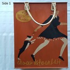 Lune de Miel French Chocolatier 17" Girl & Dog Metal Shopping-Bag Umbrella Stand