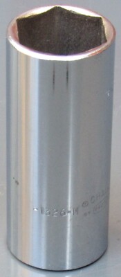 PROTO-CHALLENGER CHROME DEEP SOCKET, 3/8'' DRIVE, 6 POINT, 13/16'' SAE, #1326-H