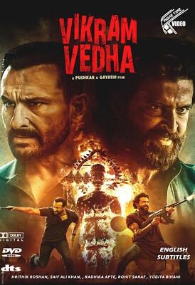 Vikram Vedha Bollywood Hindi Movie DVD Stg: Hrithik Roshan, Saif