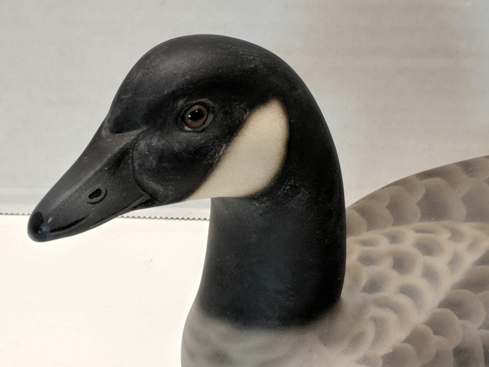 Hand Carved Wood Canada Goose Decoy 13" Decoys by Fell Signed L Fell
