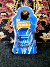 Speaker / Headphone Splitter Blue Aluminum Accents, YBY Electronics New
