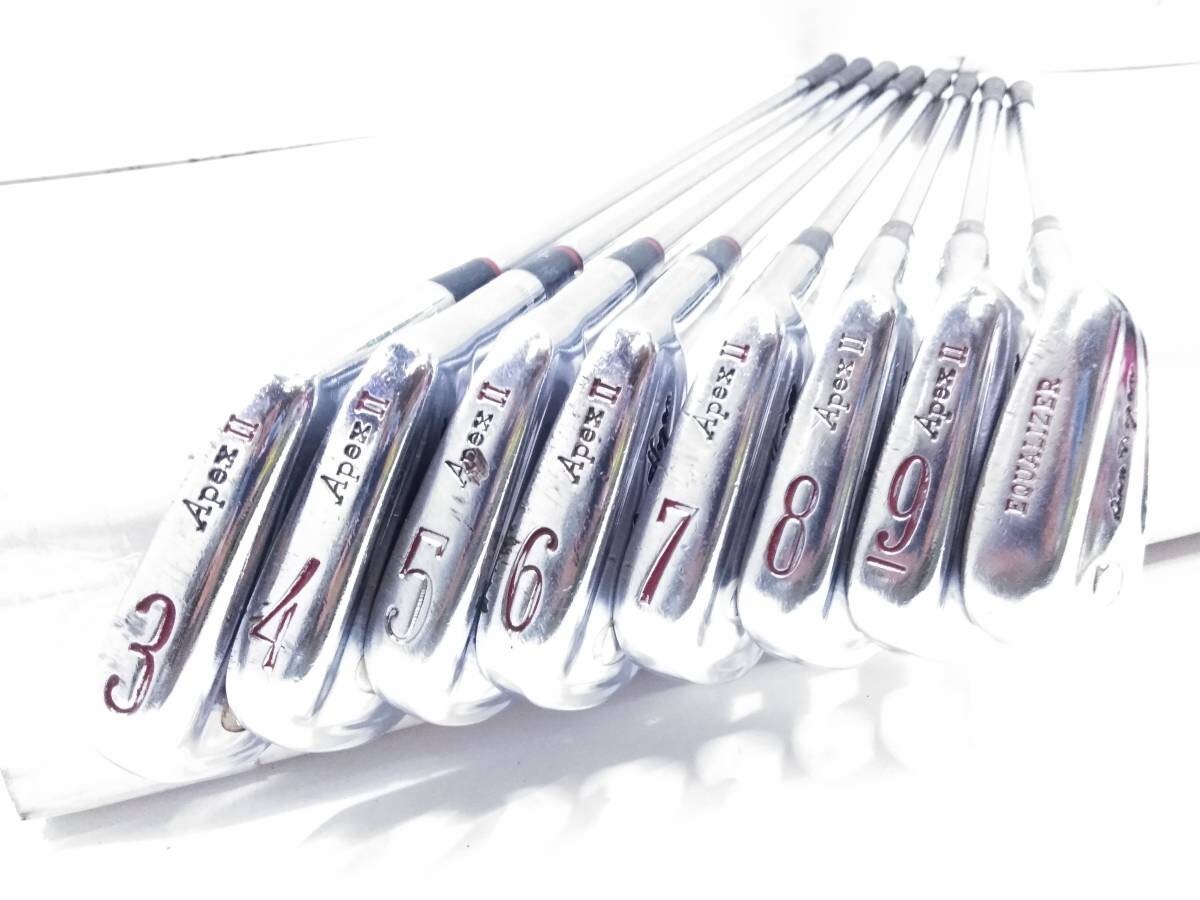 ◇送料無料 稀少 8本セット レフティ Ben Hogan APEXⅡ 2 白カメオ マッスル 3~9+E 純正スチール APEX ④ アイアン 0212A1 @160 ◇ Ben Hogan APEX II Iron Set of 8 3-9 E APEX Genuine steel