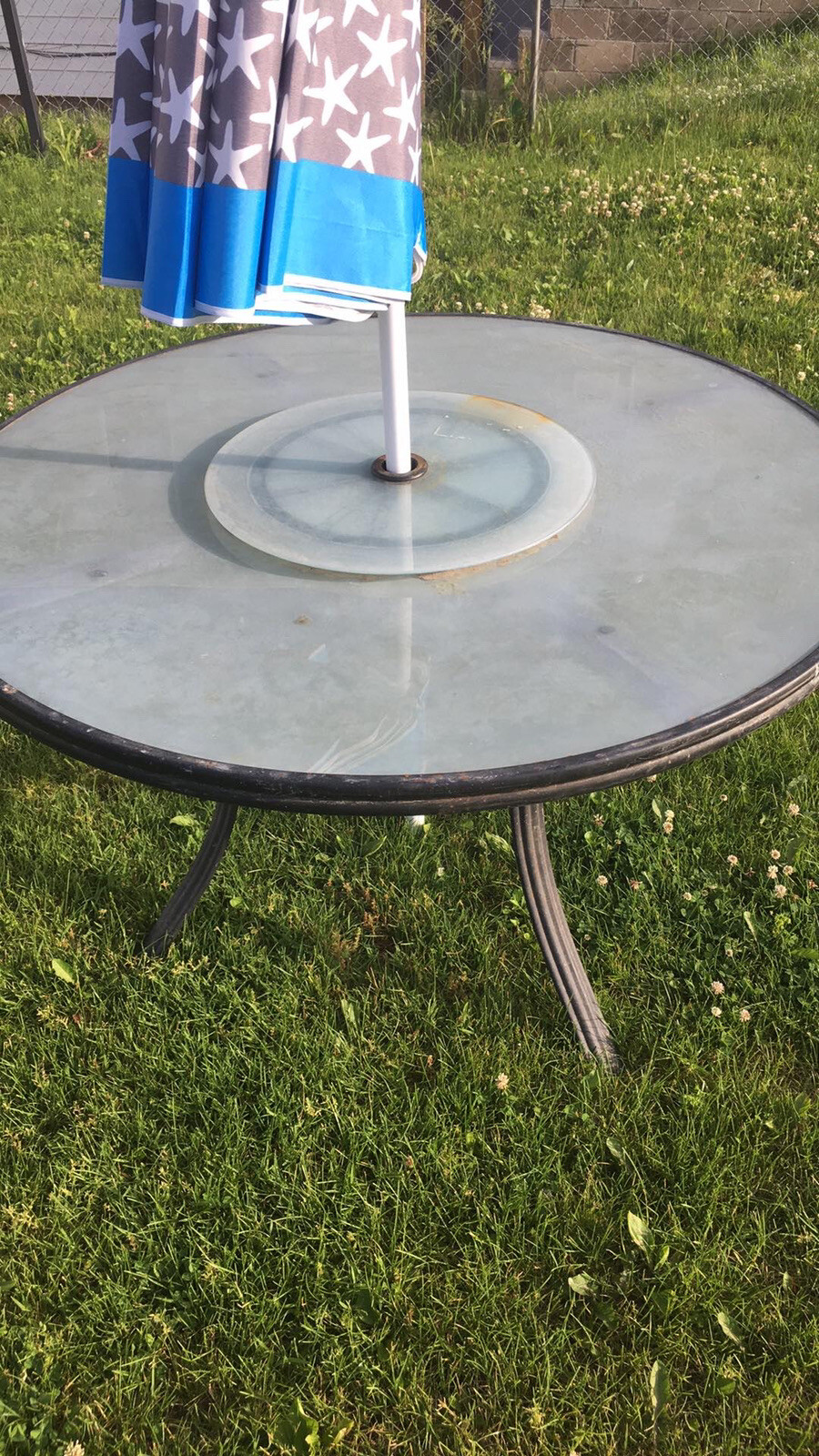 ebay yard garden outdoor living on Tangkula Am0911hm 32 Inch Patio Round Glass Table Black For Sale Online Ebay