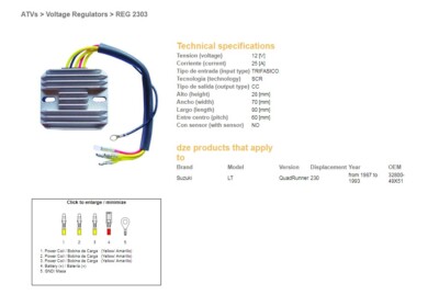 DZE SPANNUNGSREGLER FÜR KAWASAKI KZ1000A2, LTD, A1, Z1R (ESR101)
