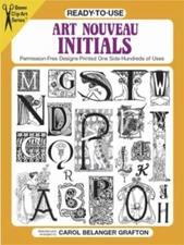 Ready-to-Use Art Nouveau Initials Clip Art Carol Belanger Grafton