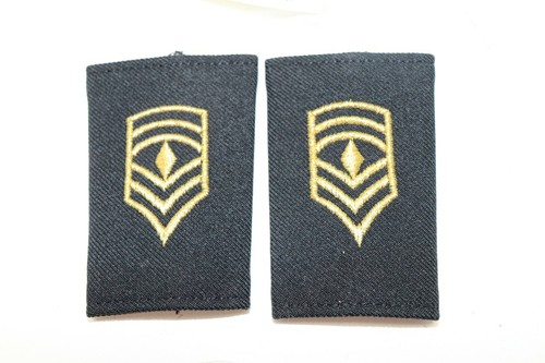 US Army E8 First Sergeant Shoulder Marks Small Female pair R416 - Picture 3 of 5