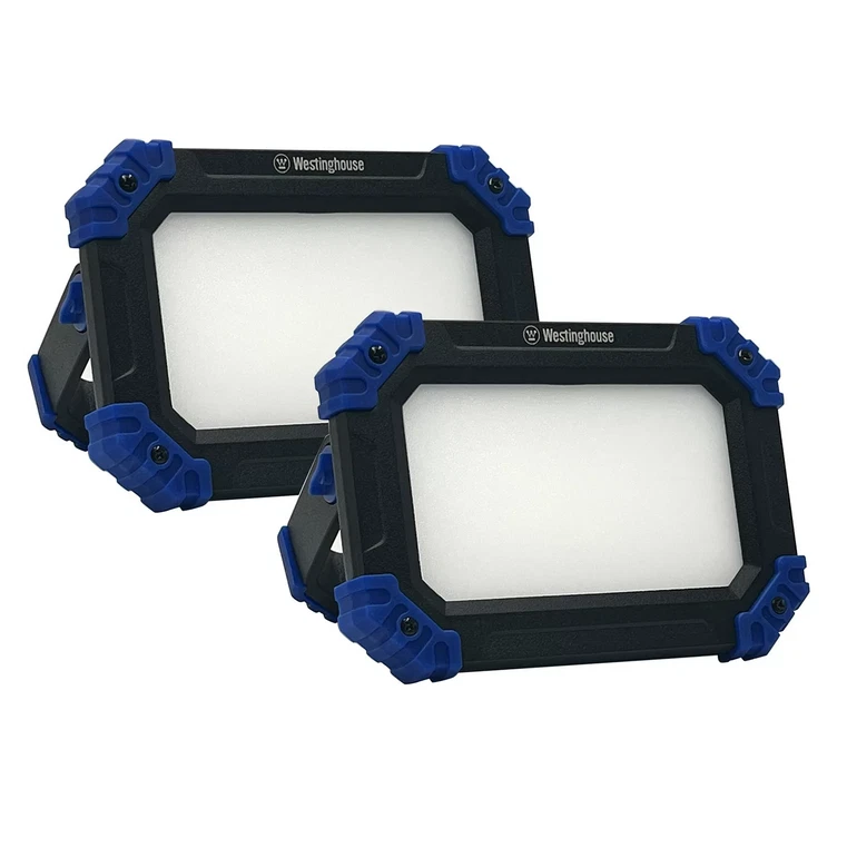 Luz de trabajo portátil recargable LED Westinghouse 2000 lúmenes (juego de 2) Foto 2 de 4