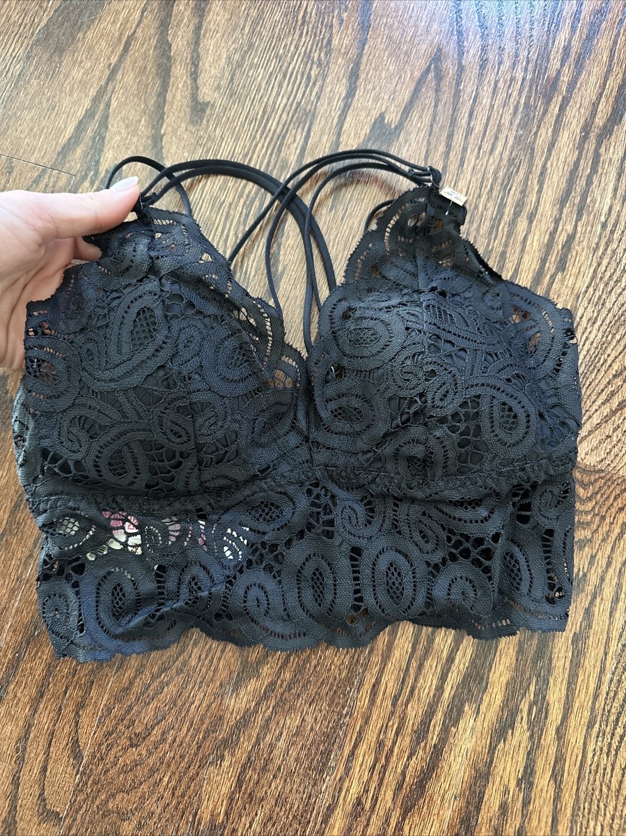 Pink Victoria Secret Size XS Black Lace Bralette Pull Up | eBay