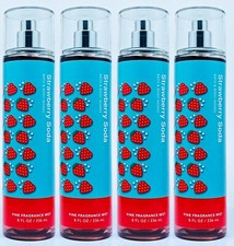 4 Bath  Body Works STRAWBERRY SODA Fine Fragrance Mist Body Spray 8 oz