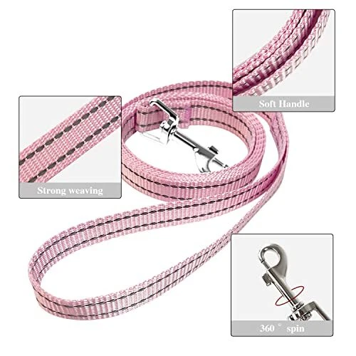 Dog Harness and Leash Set, No Pull Soft Mesh Pet X-Small (Pack of 1) Pink