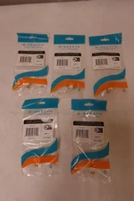 5-PACK F-Type Keystone Jack Coupler Snap-In Insert Coax Connector for Wall Plate