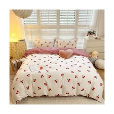 BlueBlue Cherry Kids Duvet Cover Set Queen 100 Cotton Bedding for Boys Girls...