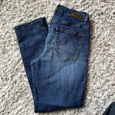 Jag Jeans Womens 0/25 Mid Rise Straight Leg Stretch Dark Blue Denim