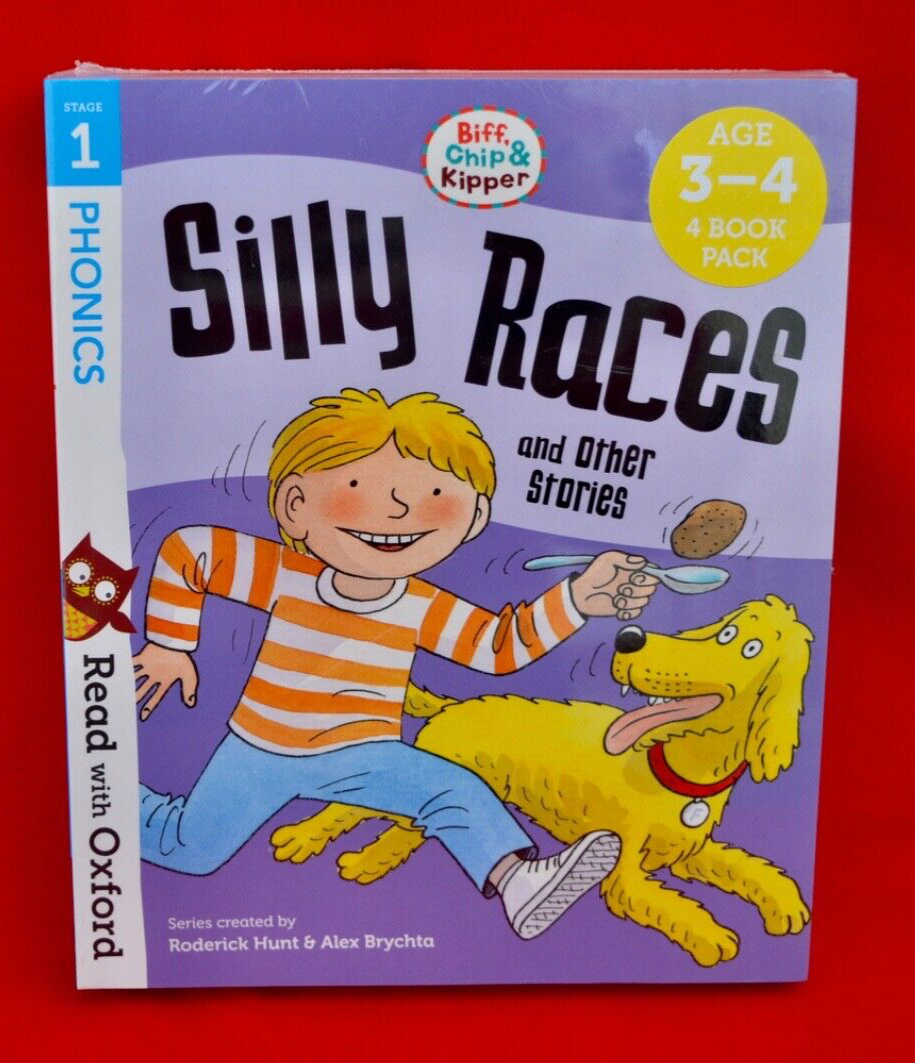 OXFORD: BIFF CHIP & KIPPER SET OF FOUR PHONICS STORY COLLECTIONS - STAGE 1 - NEW