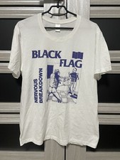 Vintage Black Flag Nervous Breakdown 00s Tee Band Shirt Mans Size M