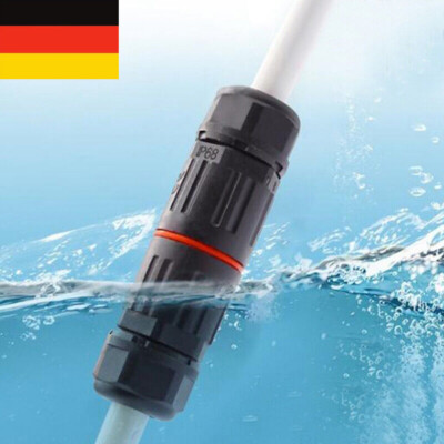 Muffe Kabelverbinder, IP68 3 polig Stecker Wasserdicht 0,5 - 2,0 mm²  -DE-.