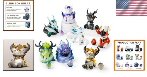 Random Mythical Beasts Administration Blind Box - 8 Cute Collectible Figures Set - Picture 2 of 11