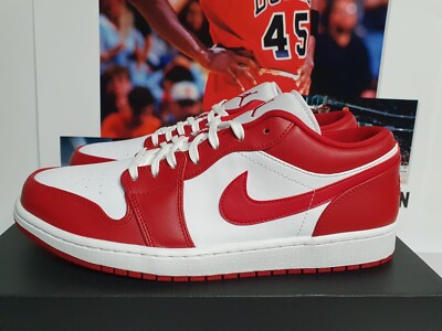 Nike Air Jordan 1 Low Gym Red White Men's UK 11 EUR 46
