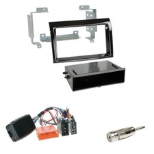 Doppel-DIN Radio Blende + Fach +CLARION Lenkradadapter für Fiat Ducato 2006-2012