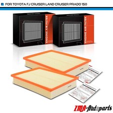 2Pcs Engine Air Filters for Toyota Land Cruiser Prado 125 150 FJ Cruiser GSJ15