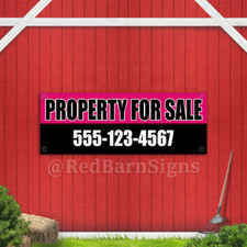 Property For Sale Plastic Novelty Indoor Outdoor Vinyl Banner Sign