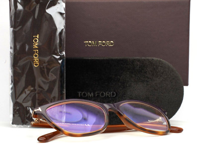 TOM FORD TF5636-B 055 Violet Red Tortoise Womens Cat Eye Eyeglasses 52-16-140 A