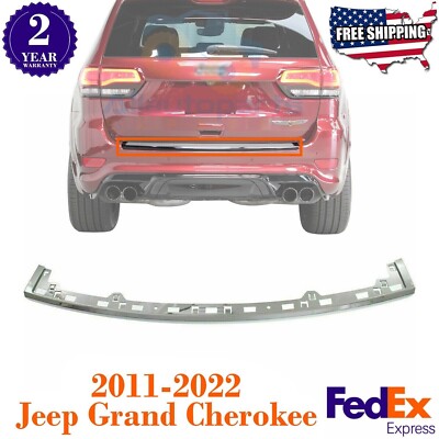 Rear Bumper Step Pad Molding Trim Chrome For 2011-2022 Jeep Grand