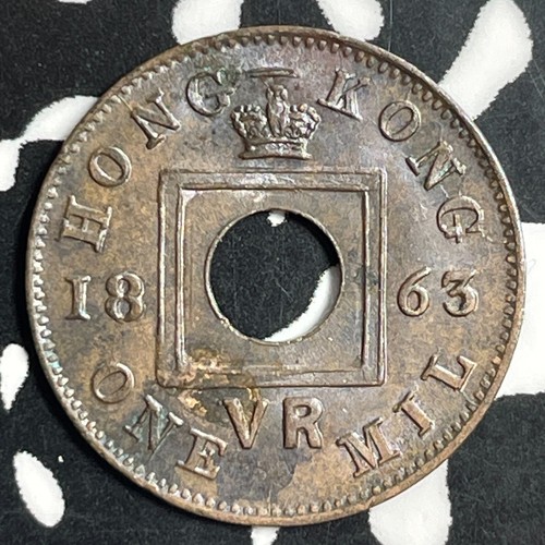 Lot de 1 mil Hong Kong 1863 #JM8905 haute qualité ! Magnifique !