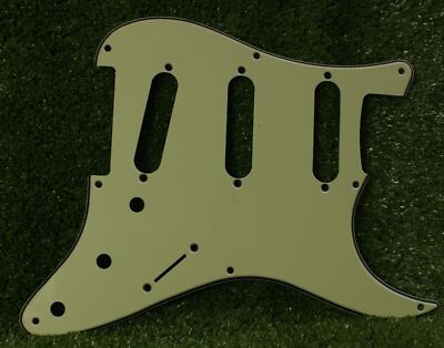 59, 57 Pickguard For Fender Strat Wide Bevel 8 Holes V2 - Vintage Green