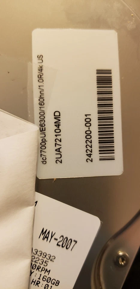 0A33932 - Hitachi 160GB 7200 RPM SATA 3.5" HDD ( OLD STOCK NEVER INSTALLED) - Image 2 of 4