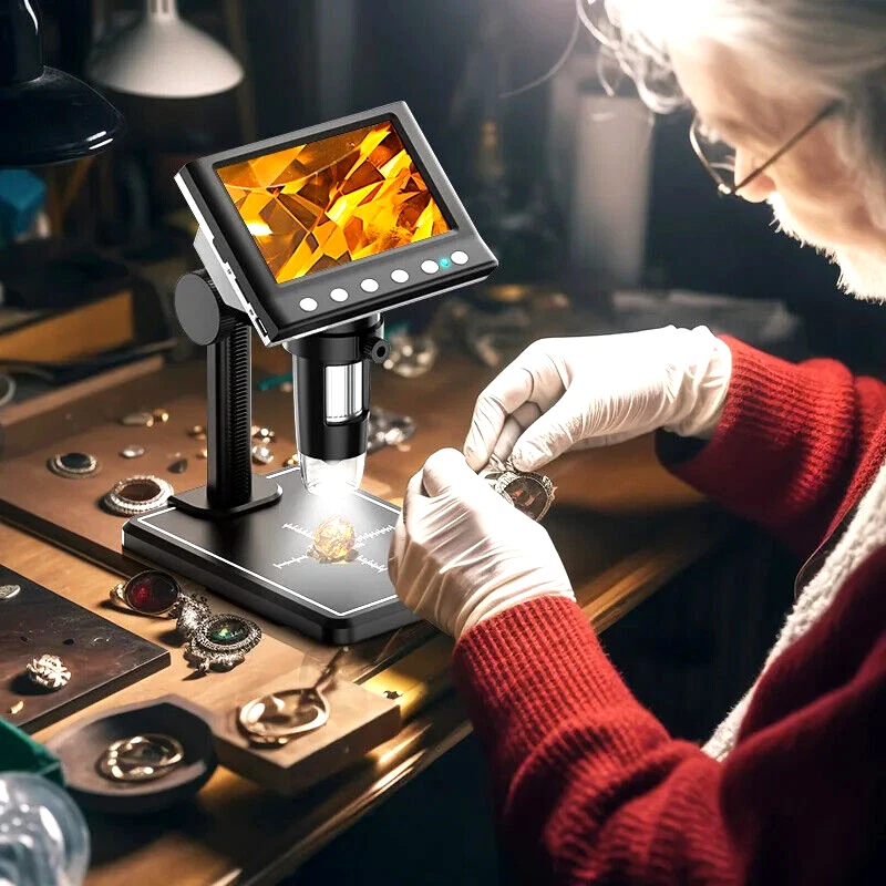 Microscope Numérique écran 4,3" Caméra HD 1080 électronique 8 LED - Photo 2/4