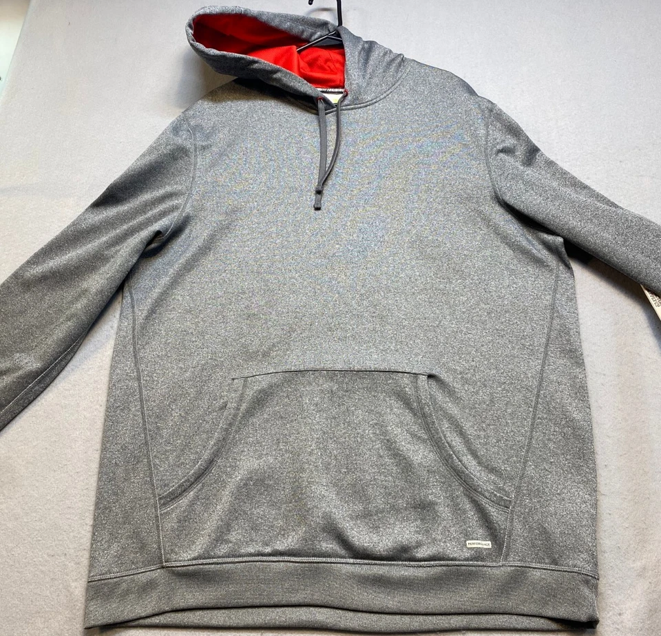 Толстовка с капюшоном мужская Tek Gear XLT высокая теплая функциональная слегка поношенная крошечное пятно возле манжеты - Изображение 4 из 4