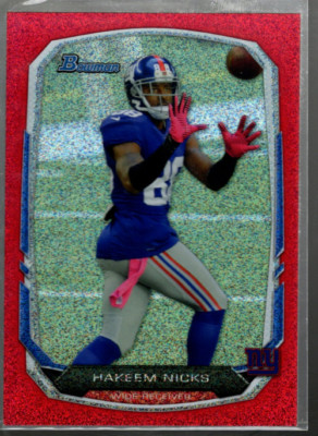 A7960- 2013 Bowman Silber Eis Rot #56 Hakeem Nicks / 25 - Nm-Mt