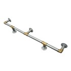 Bar/Kitchen Foot Rail Made From Industrial Silver & Brass Iron Pipe Fittings!