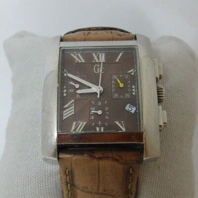 Guess Collection GC Men's Chronograph Leather Band Watch Swiss Made | eBay