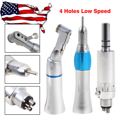 NSK Style Dental Low Speed Handpiece Contra Angle Latch Air Motor E-type 4H dr
