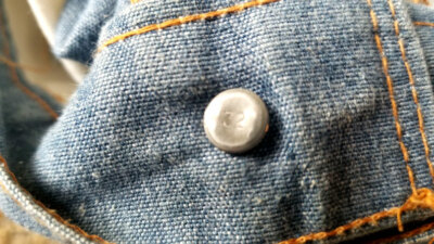 1970's Levis Orange Tab Super Bell Bottoms Jeans. Rare Buttoning