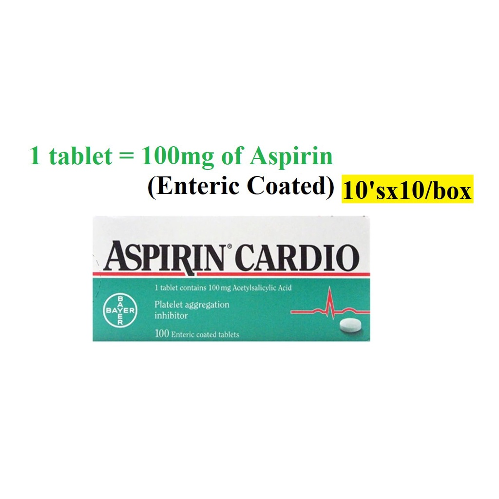 BAYER Aspirin cardio 100mg 100 Enteric Coated Tablets eBay