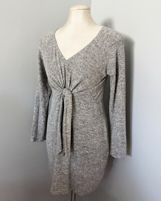 Altar'd State Sweater Dress Gray Stretchy Knotted Tie Front Tunic Top Medium | eBay Altar'd State Sweater Dress Gray Stretchy Knotted Tie Front Tunic Top Medium | eBay