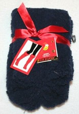 Joe Boxer Women's Navy Soft Fuzzy Slipper Socks Size 4/10
