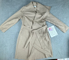 Chicwish Camel Coat Womens 2xl Brown Wool Blend Wrap Belted Nwt