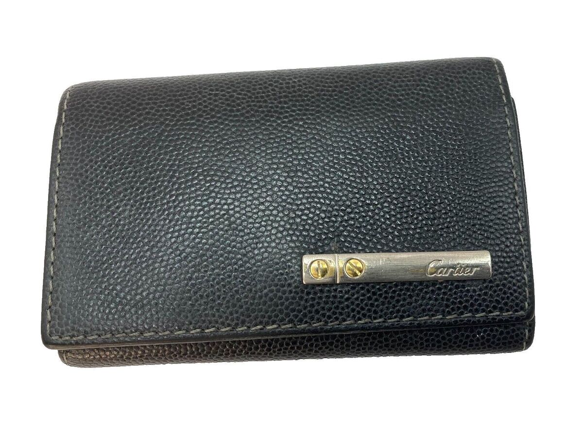 Cartier Key Case Leather Black From Japan Y1006-1 | eBay Cartier Key Case Leather Black From Japan Y1006-1 | eBay