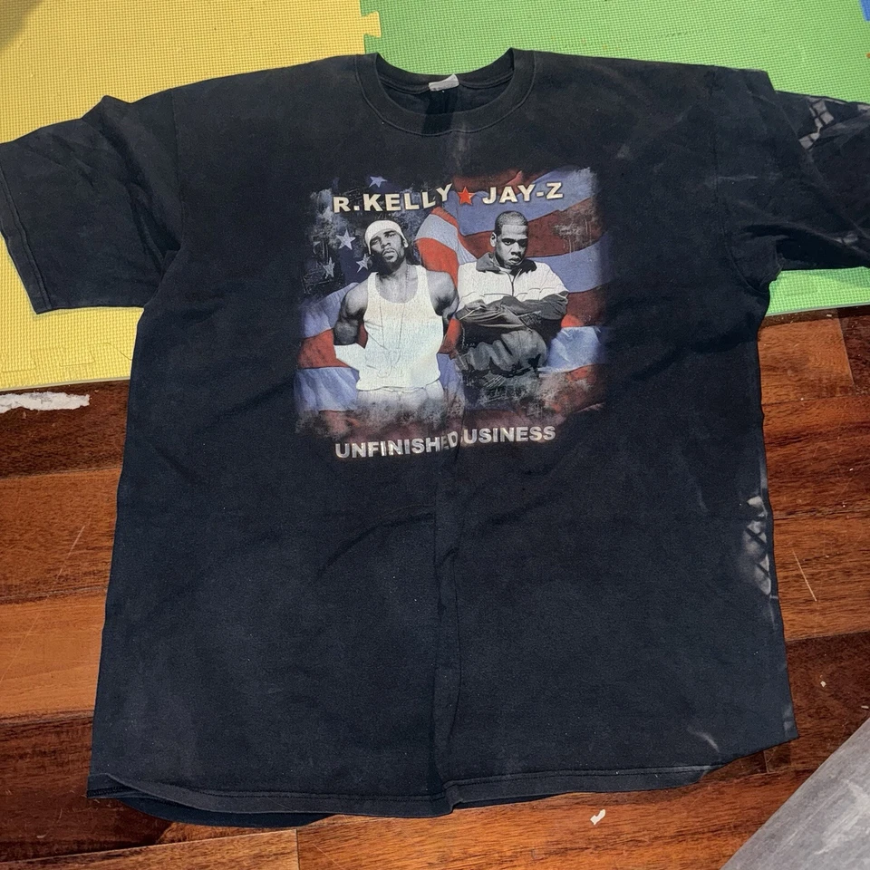 *2004 JAY-Z & R. KELLY* Camiseta De Colección Rap Hip-hop Gira de Conciertos Camiseta 3XL Rara Y2K Foto 2 de 4