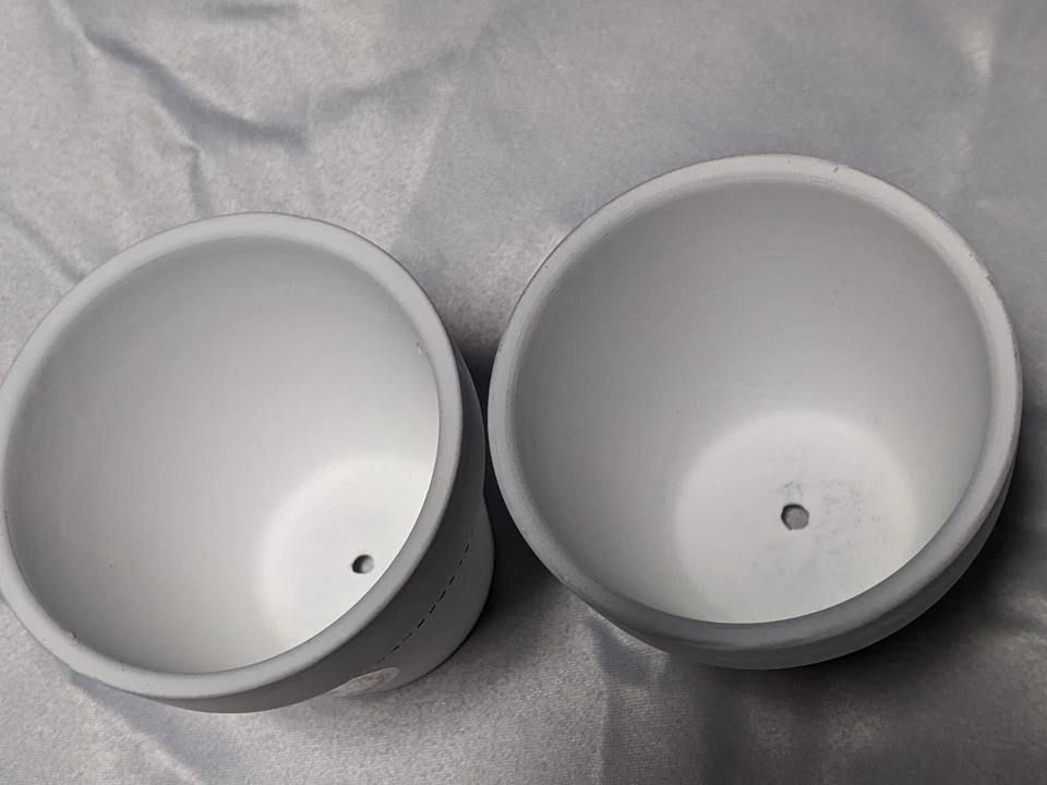 White terracotta pot 2.5" For Baby showers, plain white or decorated. - Image 3 of 4